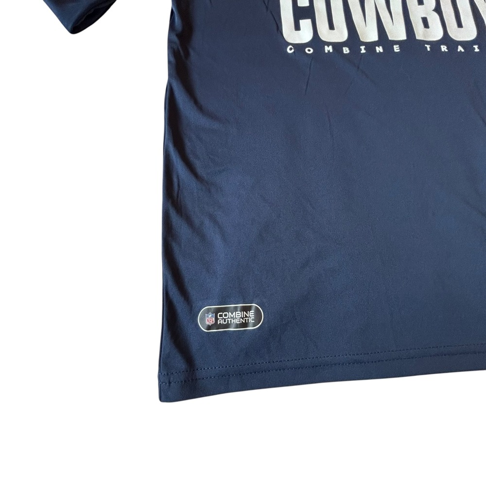 New Era Dallas Cowboys Mens Large Navy Blue Combine Training Long Sleeve Shirt - Picture 4 of 7